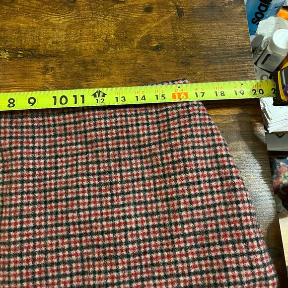 Uniqlo Plaid Wool Blend Mini Skirt 12 Preppy Academia Classic Workwear Old Money - Picture 9 of 9